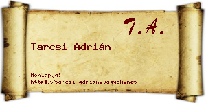 Tarcsi Adrián névjegykártya
